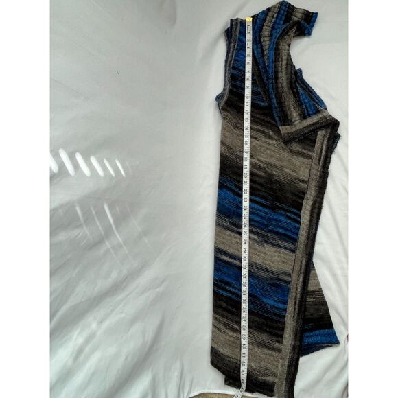 Anthropologie Moth Open Knit Cardigan Sweater Long Striped Duster XS/S Western - Picture 12 of 12